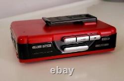 Red SONY WM-B12 WALKMAN RARE LIMITED EDITION + Headphones, VGC condition working