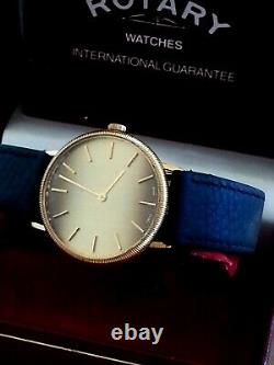 Rotary gents Classic Gold plated quartz watch with box retro excellent condition