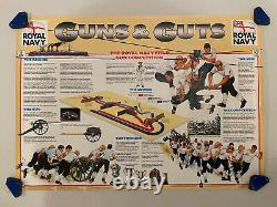 Royal Navy Field Gun Poster GUNS AND GUTS Original Rare fantastic condition