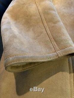 SAWYER OF NAPA SheepSkin Shearling Coat Marlboro Man Jacket 44L Nice Shape
