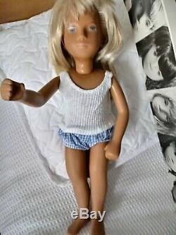 Sasha Blonde Gingham Doll 107. Vintage 1960s. 70s Great Condition. Trendon Ltd. GB