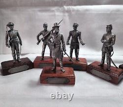 Set of 10 Limited Edition Pewter American Civil war Figurines Good Condition
