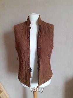 Shanghai Tang Quilted Leather Waistcoat 36 Limited Edition Excellent Condition