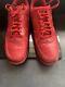 Size Uk 11 Nike Air Force 1 Red Leather Limited Edition Rare Great Condition