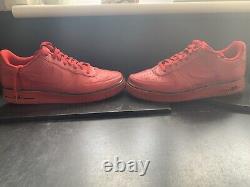 Size UK 11 Nike Air Force 1 Red Leather Limited Edition Rare Great Condition