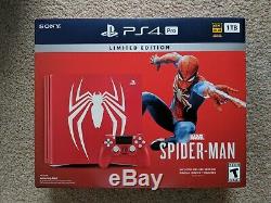 Spider-Man PS4 Pro Console Bundle 1TB LIMITED EDITION 4K + Extras MINT CONDITION