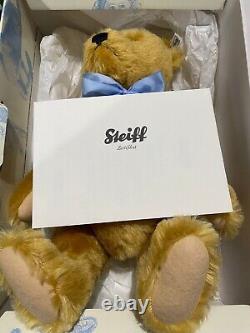 Steiff limited edition growler blue bow perfect condition certificate boxed