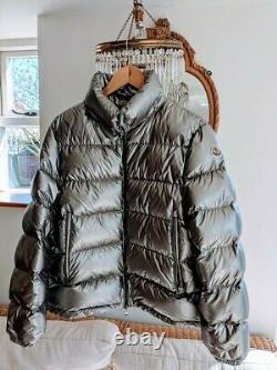 Stunning Metallic Silver MONCLER Down Jacket (Perfect condition, fits size 14)