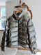 Stunning Metallic Silver Moncler Down Jacket (perfect Condition, Fits Size 14)