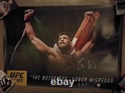 UFC 189 Autographed Conor McGregor Limited Edition Poster. RARE GREAT CONDITION