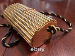 Vintage YSL Gold minaudière bag. NO TASSELS otherwise very good condition