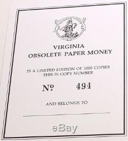Virginia Obsolete Paper Money Ltd ed classic in mint condition Unregistered