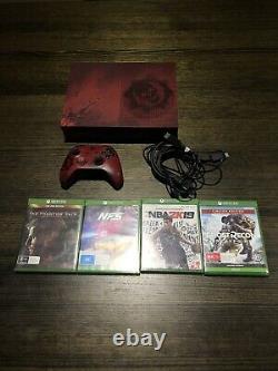 Xbox One S Gears of War 4 Limited Edition 2TB Console RARE Excellent Condition