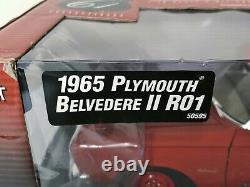 1/18 1965 Plymouth Belvedere Ro1 426 Hemi En Rouge Par La Route 61 Grand État