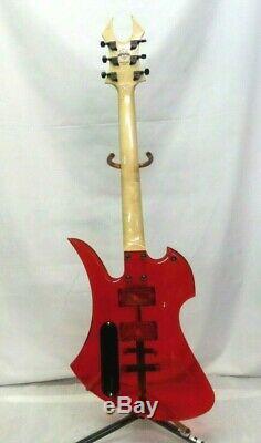 B. C. Rich Mockingbird Acrylique Limited Edition Transparent Red Guitar Bonne Forme