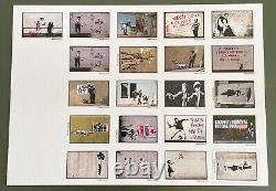 Banksy Ensemble De 12 Cartes Postales Dépeignant Les Travaux Classiques Banksy Très Bon État