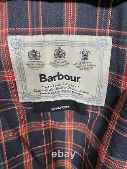 Barbour Beaufort Veste Édition Limitée Taille C40/102cm Grande Condition