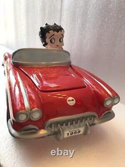 Betty Boop Édition Limitée 1958 Corvette Pot à Cookies Retraité et Numéroté