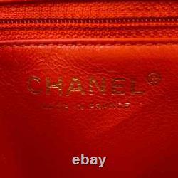 CHANEL État MINT Sac en Tweed Rouge Blanc CC Doré Édition Limitée