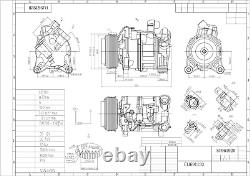 Compresseur de climatisation A/C pour BMW Séries 1 3 5 X1 Z4 64529223694