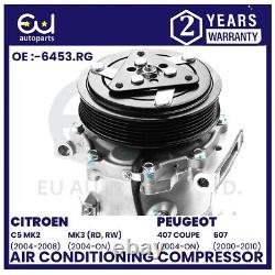 Compresseur de climatisation A/C pour Citroën C5 Mk2 Mk3 Peugeot 407 607 1.6 1.8