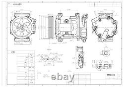 Compresseur de climatisation A/C pour Citroën C5 Mk2 Mk3 Peugeot 407 607 1.6 1.8