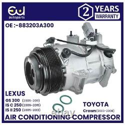 Compresseur de climatisation AC pour Lexus Gs300 Is250 Is350 S19 E2 2.5 883203a300