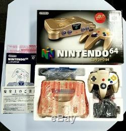 Console Couleur Nintendo 64 Gold Édition Limitée Excellent État Rare