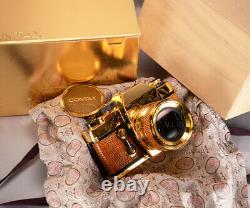 Contax Rts Gold Edition Limitée Avec Planar 50mm F1.4 Mint Condition #019567