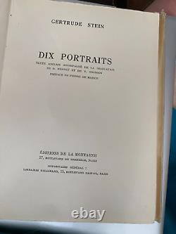 Dix portraits par Gertrude Stein Édition limitée sous emballage en bon état