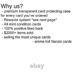 ÉDITION LIMITÉE ? Carte Naruto Cr 003 Sasuke en parfait état