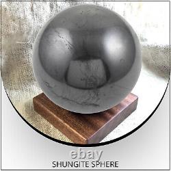 Edition Limitée Collectors Sphere Shape Polished Karelian Shungite Ct 6385