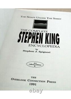 Edition Signée Stephen King Shape Sous Cheet Spignesi Très Fine