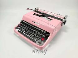 Édition limitée de la machine à écrire Lettera 32 Flamingo Pink, vintage, en parfait état