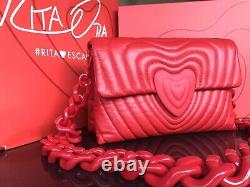 Escada X Rita Ora Sac Cœur Rouge Limité-édition Excellent État