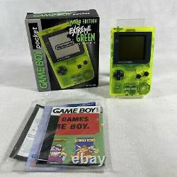 Extreme Green Edition Limitée Nintendo Gameboy Pocket. Encadré. Joli État