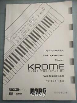 KORG Krome État neuf ÉDITION LIMITÉE PLATINE Clavier Workstation + EXTRAS