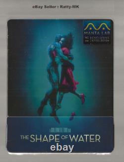 La Forme de l'eau Manta Lab Exclusif Quart Slip Blu Ray Steelbook Neuf