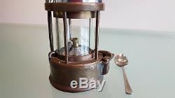Lampe De Mineurs Rare 19ème, Lampe De Protection & Lighting Co Ltd Eccles. Condition A1