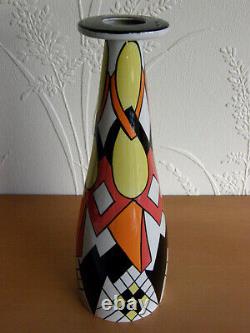 Lorna Bailey Art Deco Stem Vase, Edition Limitée 29 De 50, Menthe Non Utilisée