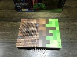 Microsoft Xbox One S Minecraft Edition Limitée Console Rare Excellent État