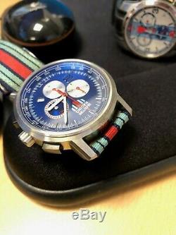 Montre Porsche D'origine Martini Racing Chronograph Condition D'occasion Rare Ltd Edition