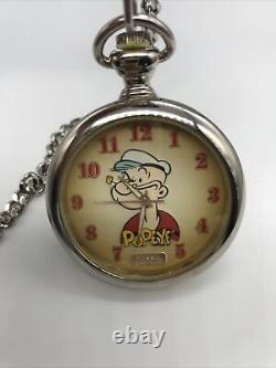 Montre de poche en argent édition limitée Popeye fossil, en excellent état, neuve sans étiquette.