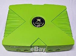 Mountain Dew Limited Edition Xbox W Controller Tous Les Câbles -excellente Condition