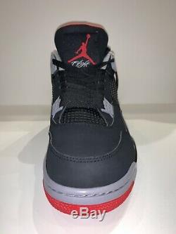 Nike Air Jordan Retro 4 (bred) 2019 Taille 10,5 Brand New Mint Condition