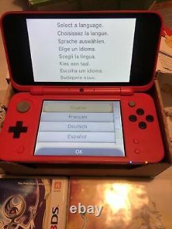 Nintendo 2ds XL Pokemon Pokeball Edition Limitée Excellent État + 2 Jeux