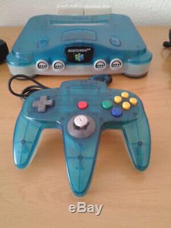 Nintendo 64 Ice Blue Limited Edition Complète Near Mint Condition N64 Pal Rare +