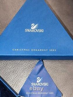 Ornement de Noël annuel étoile Swarovski 2003 en parfait état