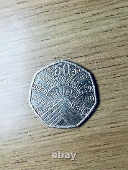 Pièce de 50p rare Pride Anniversary 2022 ÉDITION LIMITÉE CIRCULÉE BON ÉTAT