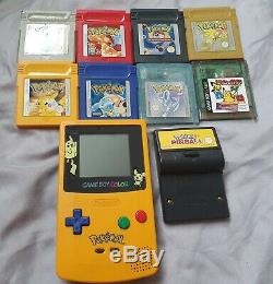 Pokemon Game Boy Color Limited Edition Plus 9 Jeux Pokemon Great Condition